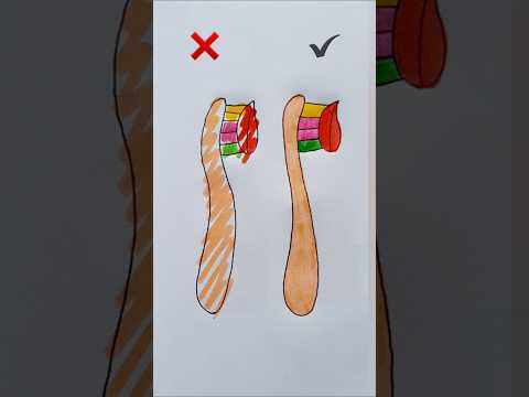 Tooth brush drawing for kids | #shortvideo #art #satisfying #youtubeshorts #creative