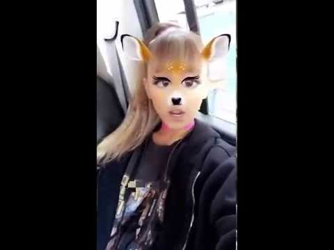 Ariana Grande Funny Snapchat Video on Glasses