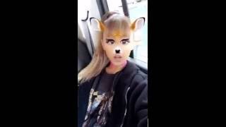 Ariana Grande Funny Snapchat Video on Glasses