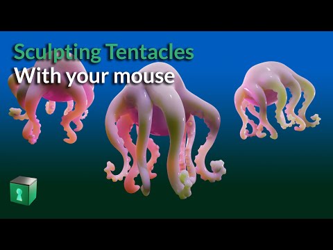 Blender Secrets - Sculpt Tentacles 🦑 with your mouse using Dyntopo, Snake Hook, and Curve Stroke 🐙