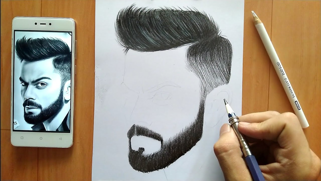Draw Beard - Realistic pencil drawing tutorial