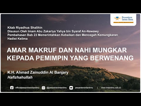 Kitab Riyadhus Shalihin | Bab 23 Hadist Kelima | K.H. Ahmad Zainuddin Al Banjary, Hafizhahullah