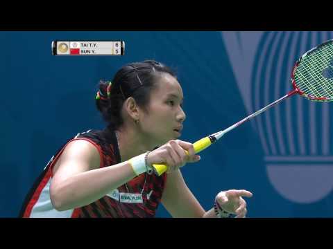 Dubai World Superseries Finals 2016 | Badminton SF1 M5-WS | Tai Tzu Ying vs Sun Yu