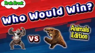 Who Would Win? Workout! (Animals Edition) - Family Fun Fitness Activity - Brain Break