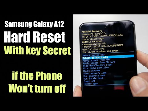 Samsung Galaxy A12 How Hard Reset Removing PIN, Password, Fingerprint pattern No PC