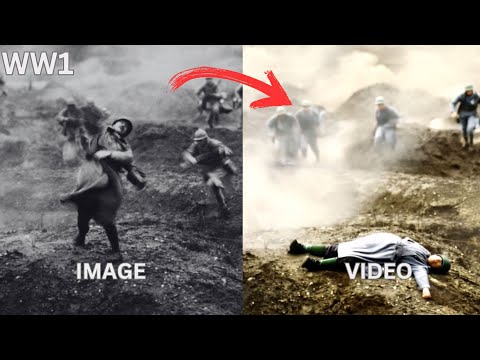 The Horrors of WW1 brought back to Life using AI #ww1 #military