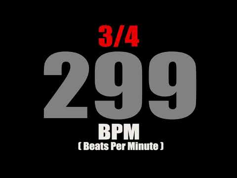 Metronome 299 BPM For Time Signature 3/4