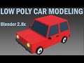 Blender 2 8x Low Poly Car Modeling Easily