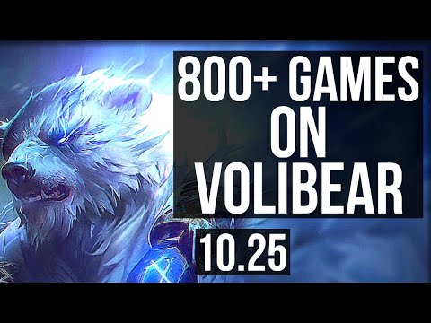 VOLIBEAR vs GRAGAS (TOP) | 800+ games, Godlike, 800K mastery, 9/4/11 | KR Diamond | v10.25