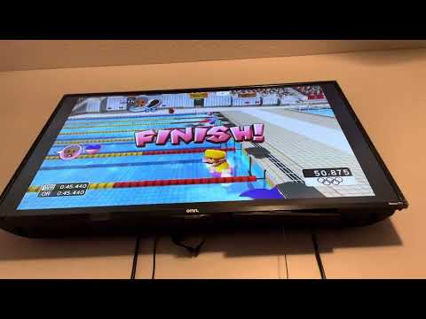 Mario & Sonic at the Olympic Games - Alfonso Loses To Wario in 100m Freestyle