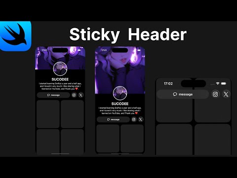 SwiftUI: Animated Sticky Header - ios 17