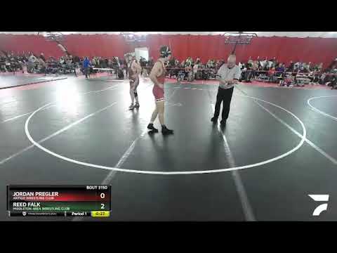 187 Lbs Round 2 - Reed Falk, Middleton Area Wrestling Club Vs Jordan Pregler, Antigo Wrestling Clu