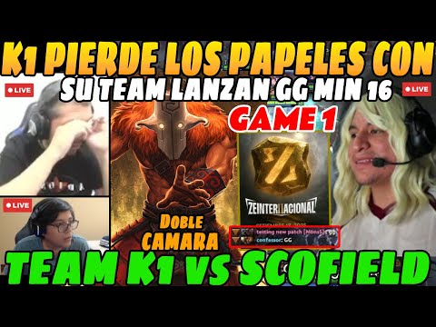 😲K1 LOSES his PAPERS with his TEAM, GG throws min 16, Team SCOFIELD vs Team K1, GAME 1😲| DOUBLE CAM😲