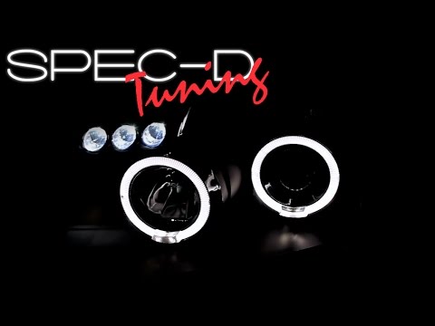 SPECDTUNING DEMO VIDEO: 2004-2015 NISSAN TITAN HALO LED PROJECTOR HEADLIGHTS