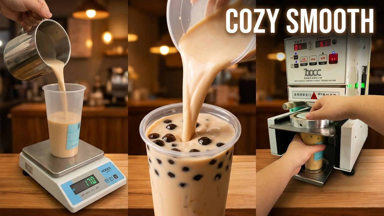 Cozy Milk Tea Shop with Smooth Drink Sounds | ASMR #asmr #cozy #milktea