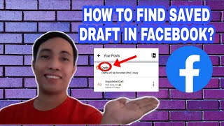 HOW TO FIND SAVED DRAFT IN FACEBOOK