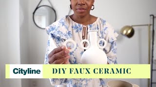 How to DIY faux ceramic vases