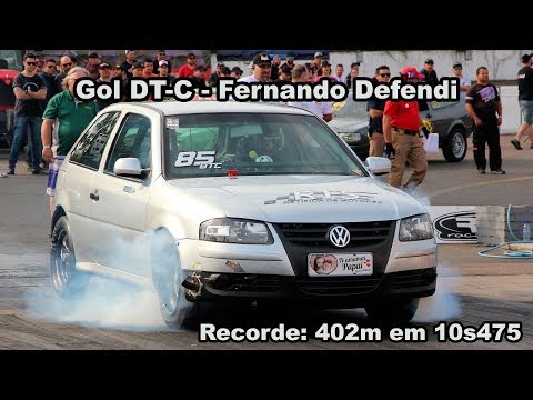 Pequeno gigante! Gol com turbo minusculo estabelece recorde de 10.4 seg @ 230 km/h no 1/4 de milha
