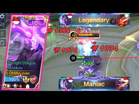 TOP GLOBAL MOSKOV HAMPIR SAVAGE !! MUSUH TERKEJUT MELIHAT DEMAGE MOSKOV - MOBILE LEGENDS