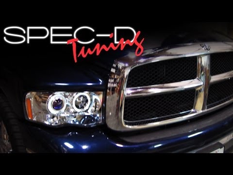 SPECDTUNING INSTALLATION VIDEO: 2002-2005 DODGE RAM HEAD LIGHTS / PROJECTOR HEAD LIGHTS