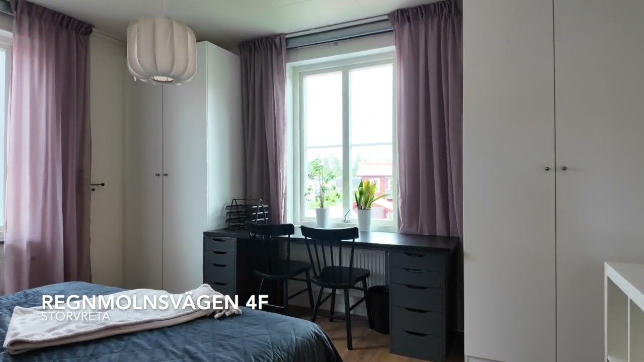 4 rum Lägenhet på Regnmolnsvägen 4F Fullerö Hage Uppsala kommun - video