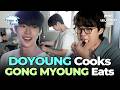[K-POP] DOYOUNG Cooks, Gong Myoung Eats! Brother Chemistry 😍 #Doyoung #Gongmyoung