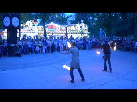 В Тамбове прошло благотворительное файер-шоу в поддержку воронежского артиста