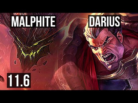 MALPHITE vs DARIUS (TOP) | 3/2/11, 900K mastery, 300+ games | KR Challenger | v11.6