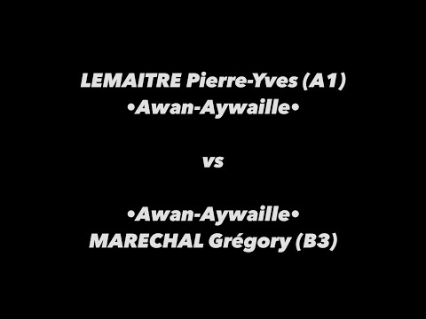 Tennis de Table ·Tournoi Waremme· Série A Open - LEMAITRE Pierre-Yves (A1) vs MARECHAL Grégory (B3)