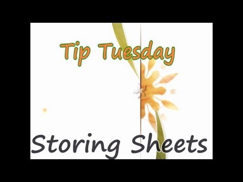 ヒント火曜日 - シートを貯める/カレーを見せてください (Tip Tuesday - Storing Sheets / Show Me The Curry)