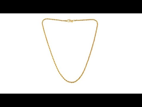Bellezza Bronze DiamondCut RopeLink 18" Necklace