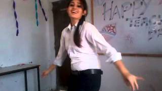 Indian girl dance in college