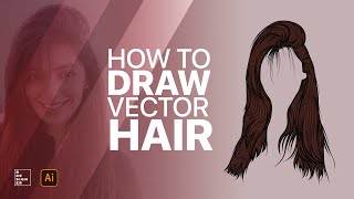 How to Draw Vector hair in Illustrator |Vector hair| Adobe Illustrator tutorials