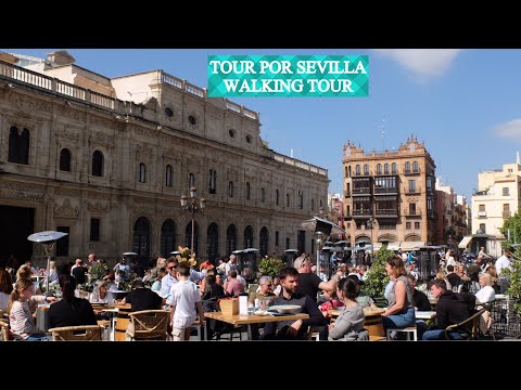 SEVILLE SPAIN- Virtual Walking Tour 2022, Paseo Sevilla España