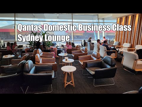 Avaliação do Lounge de Classe Executiva Doméstica da Qantas em Sydney 4k