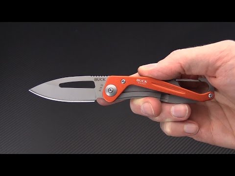 Buck 818 Apex Series Orange Folder 0818ORS Carabiner Clip