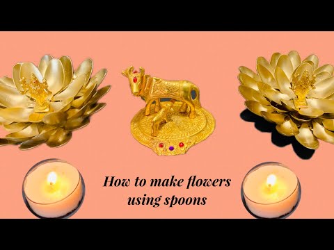 How to make flowers using spoons