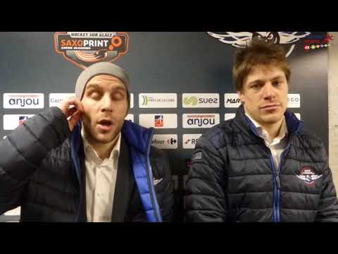 Les réactions de Patrick COULOMBE et de Maxime LACROIX Angers   Rouen 4 4 tab  0 1
