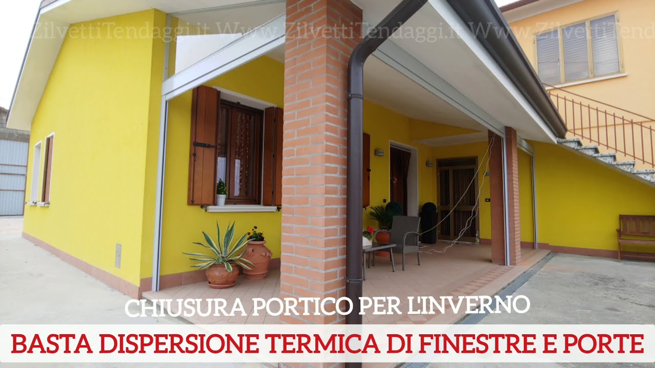 Chiudere un portico velocemente con tende pvc trasparente -Zilvetti Tendaggi