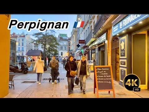 Perpignan France 🇫🇷 Walking Tour 4K November 2024