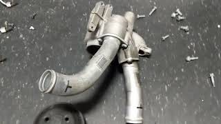 Porsche 970 Panamera Turbo thermostat housing coolant leak
