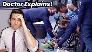 Doctor Reacts to Ja Morant PAINFUL Ankle Injury & Getting Wheeled off the Court!