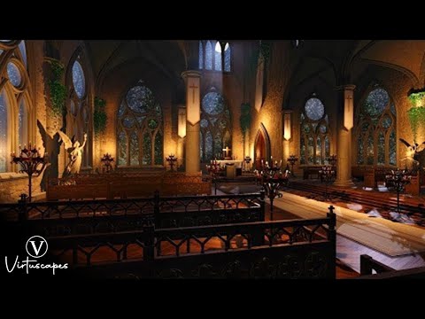 Church Night Ambience | Church Bells, Wind, Rain & Thunderstorm Sounds