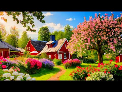 🌸 Beautiful Village in Europe 🇸🇪 Sweden Walking Tour 4K 🌞 Summer 50fps