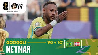 O BRASIL DIMINUI! NEYMAR ACERTA A COBRANÇA DE PÊNALTI E O PLACAR ESTÁ 2 A 1 PARA A NORUEGA!