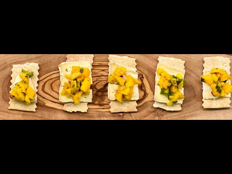 Spicy Mango Salsa & Cowgirl Creamery Mt. Tam - Best Cheese Appetizer Recipe Ever!