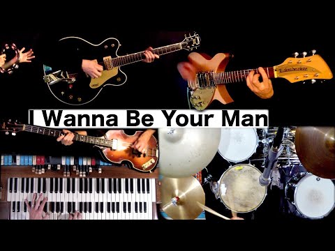 I Wanna Be Your Man | Instrumental Cover w/ Lyrics + Chords | Guitars, Bass and Drums Video