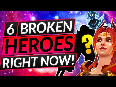 6 NEW HEROES for FREE MMR - MOST BROKEN Picks for EVERY ROLE - Dota 2 Guide
