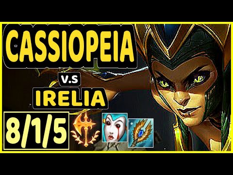 ABBEDAGGE (CASSIOPEIA) vs IRELIA - 8/1/5 KDA MID GAMEPLAY - EUW Ranked DIAMOND