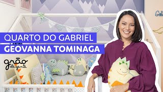 GEOVANNA TOMINAGA ESCOLHE TENDÊNCIA AMIGUINHOS DINO PARA QUARTO DO GABRIEL